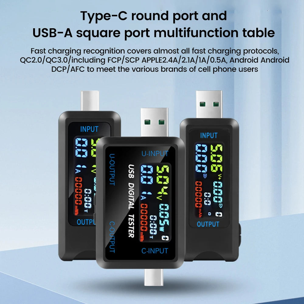 Tester USB Medidor Voltaje/Corriente/Capacidad Batería (Voltímetro Doctor Cargador Power Bank)