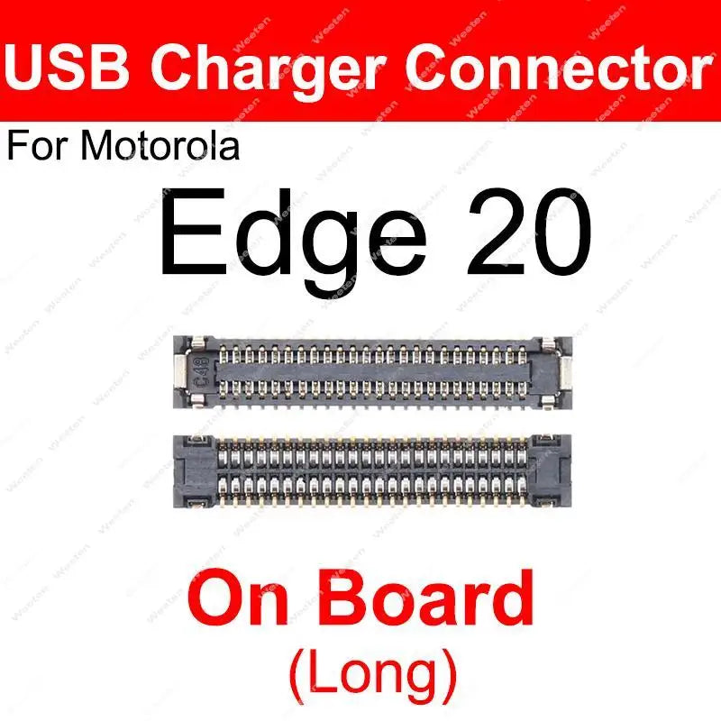 For Motorola MOTO Edge 20 Inner Battery Clip USB Charger Connector On Mainboard LCD Screen Holder On Motherboard On Flex Cable