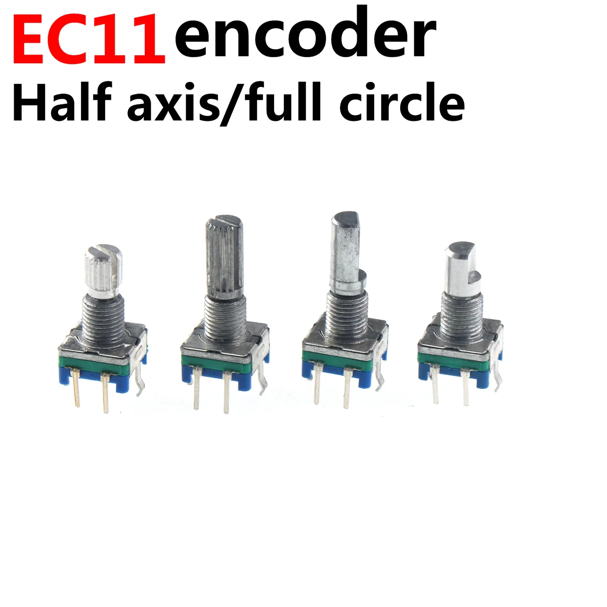 10PCS Ec11 Rotary Encoder Switch 10 15 20mm Plum Blossom full Handle Half Shaft 20 Bit Pulse Digital Signal Potentiometer
