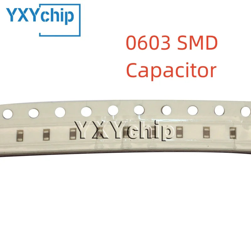 Capacitor Cerámico SMD 0603 (1uF-47uF, 6.3V-100V, X7R/X5R 10%/20%) - Pack 50 Unidades (Valores Surtidos)
