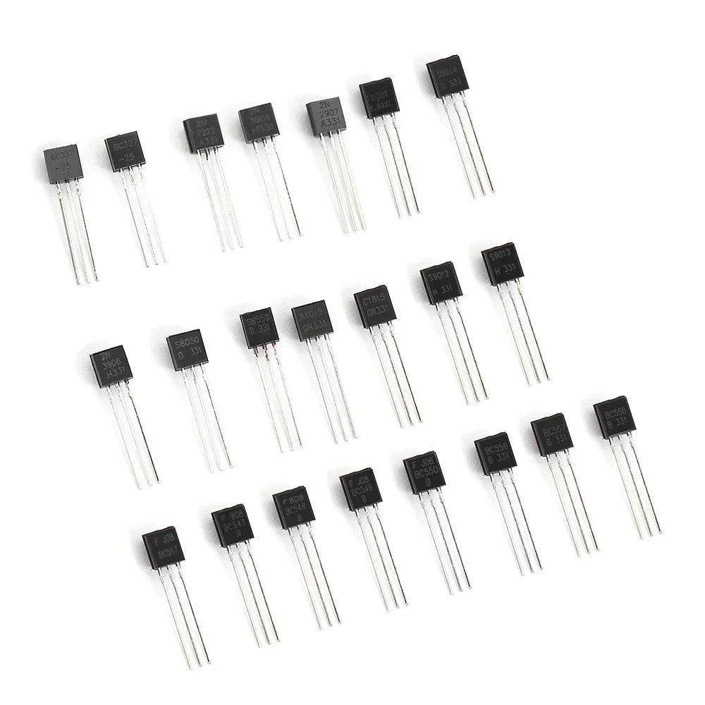 Kit Surtido Transistores BJT TO-92 NPN/PNP (A1015, BCxxx, S8xxx, 2Nxxxx) - 50-900 Piezas