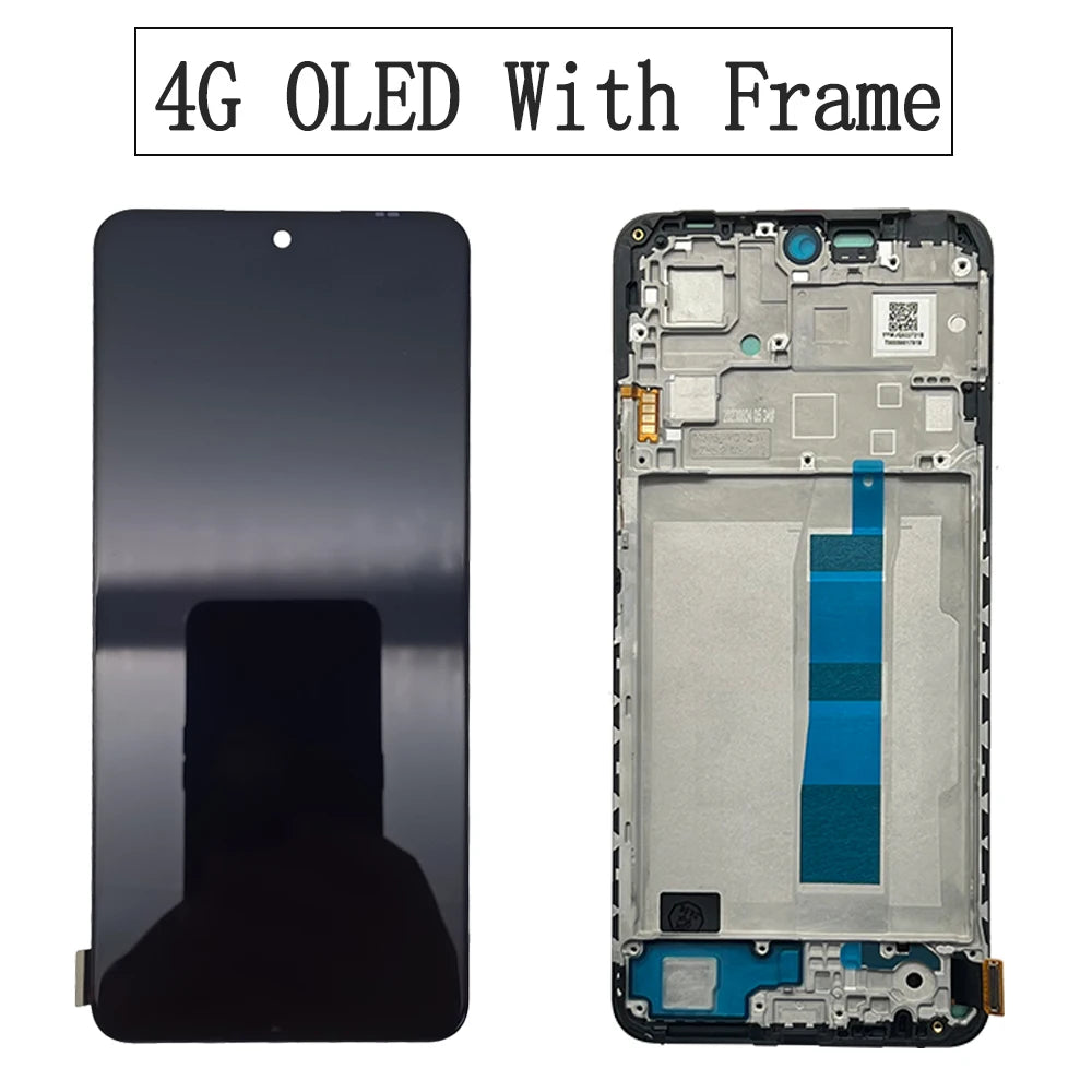 6.67" Tested AMOLED Display For Redmi Note 12 LCD Screen Digitizer For Redmi Note 12 4G 5G LCD Display 22111317G 23028RA60L LCD