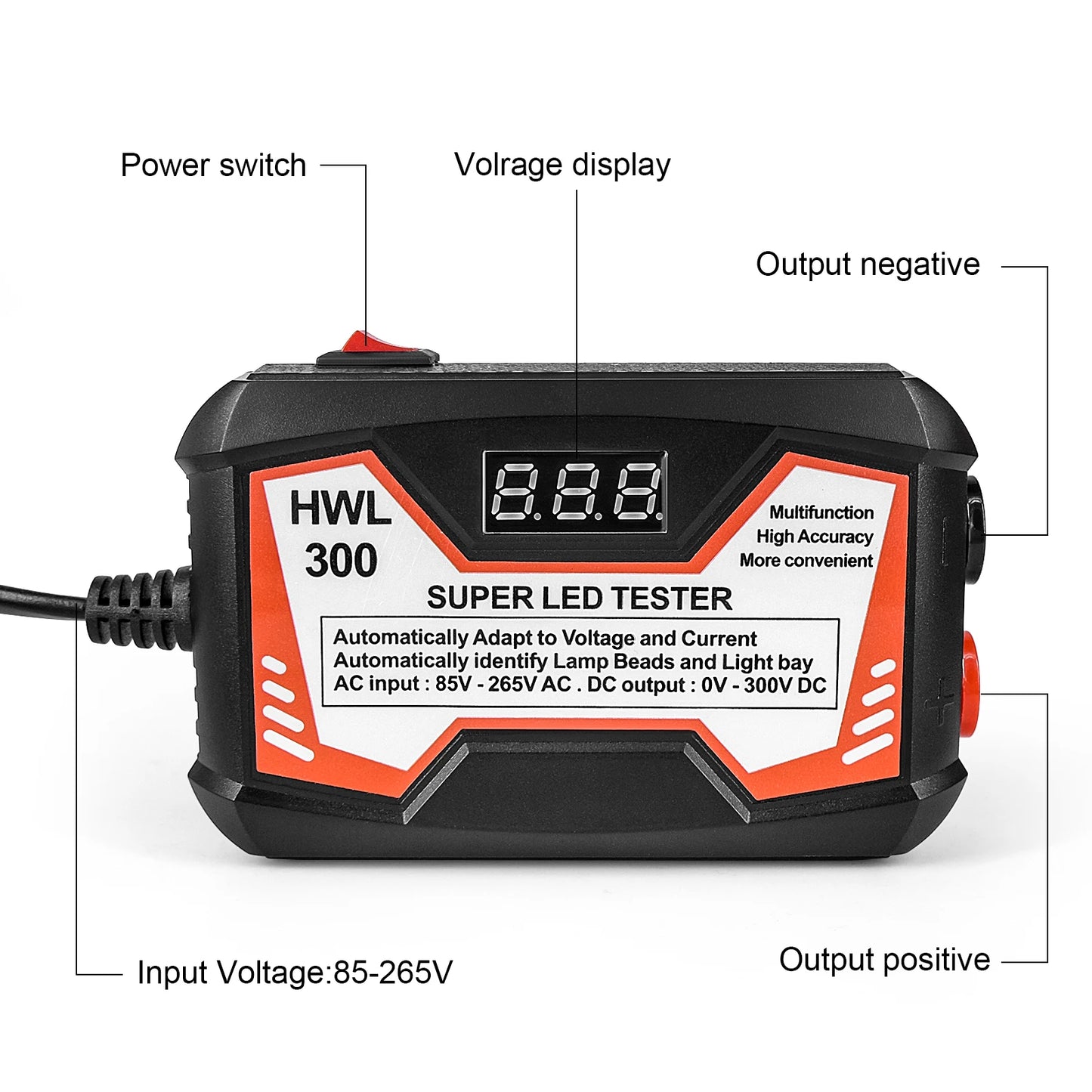 Tester LED 0-300V Output Probador Tiras Beads Mantenimiento TV LCD Inspección Multiuso