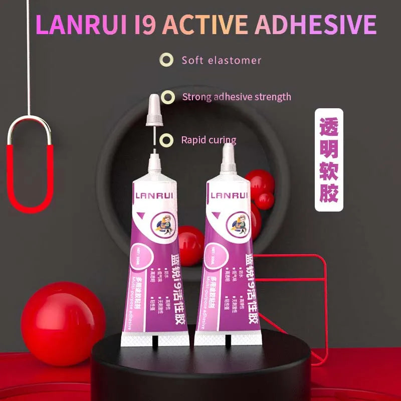 Pegamento Activo Universal LANRUI I9 para Marco/Tapa Trasera Pantalla LCD Móvil/Notebook (Reparación Despegado, Sellador Impermeable)