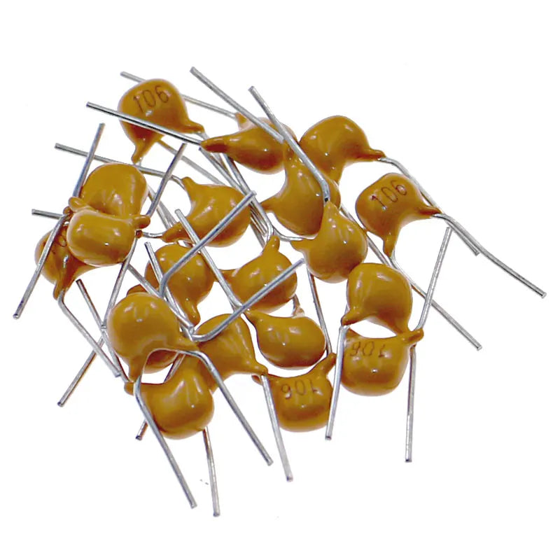 Capacitor Cerámico Multicapa (10pF-1uF, 50V, P=5.08mm) - Pack 100 Unidades (Valores Surtidos)
