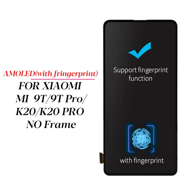 6.39'' Super Amoled Display For For Xiaomi Mi 9T Mi9T Pro LCD Display Touch Screen Digitizer Assembly For Redmi K20/K20 Pro LCD