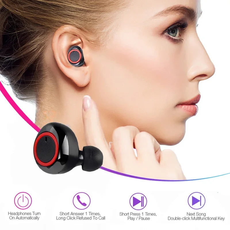 Auriculares Inalámbricos Y50 TWS Bluetooth Deportivos Gaming con Micrófono para Xiaomi/Huawei/LG