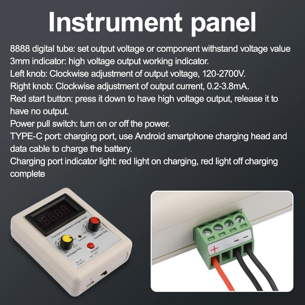 Tester Digital Transistores - Medidor Resistencia, Capacitancia, MOS, Diodo, Triodo