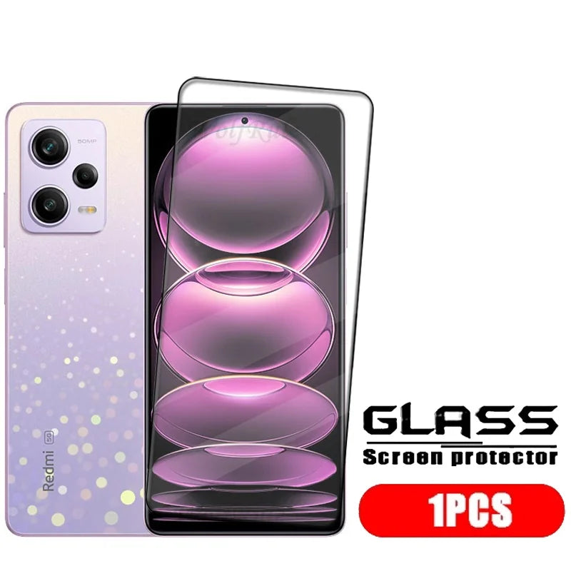 4PCS For Redmi Note 12 Pro 5G Glass Xiaomi Redmi Note 12 Pro Tempered Glass Full Cover Glue Screen Protector Redmi Note 12 Pro