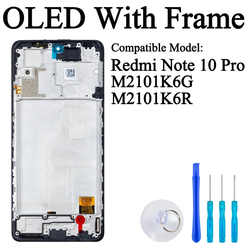 2201116TG M2101K6G Premium Lcd For Xiaomi Redmi Note 10 Pro Display Touch Screen Digitizer Panel Assembly For Redmi Note 11 Pro