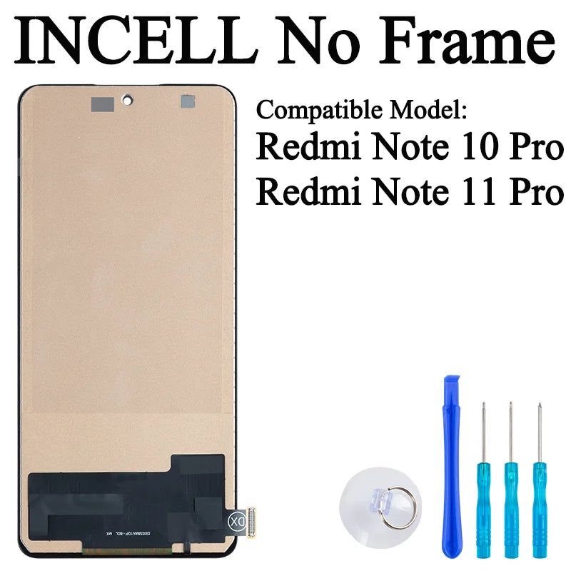 2201116TG M2101K6G Premium Lcd For Xiaomi Redmi Note 10 Pro Display Touch Screen Digitizer Panel Assembly For Redmi Note 11 Pro