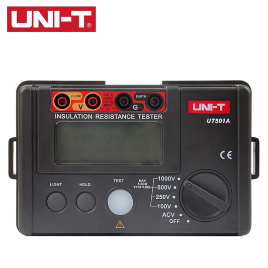 Probador Resistencia Aislamiento UNI-T UT501A/UT501C/UT502A/UT502C - Megóhmetro Digital Ohm Tester, Auto Rango, Backlight