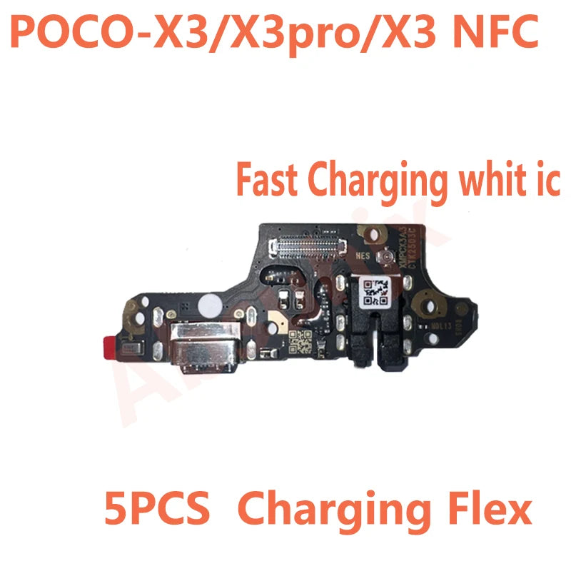 Main Motherboard Connector LCD Display Power Back Cover Sticker Flex Cable For Xiaomi Mi POCO X3 Pro USB Charging Port Charger