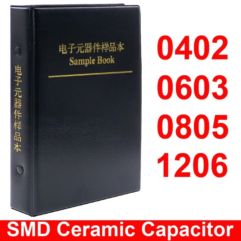 Libro Muestrario Capacitor Cerámico Multicapa SMD (0402/0603/0805/1206, 0.5pF-22uF) DIY