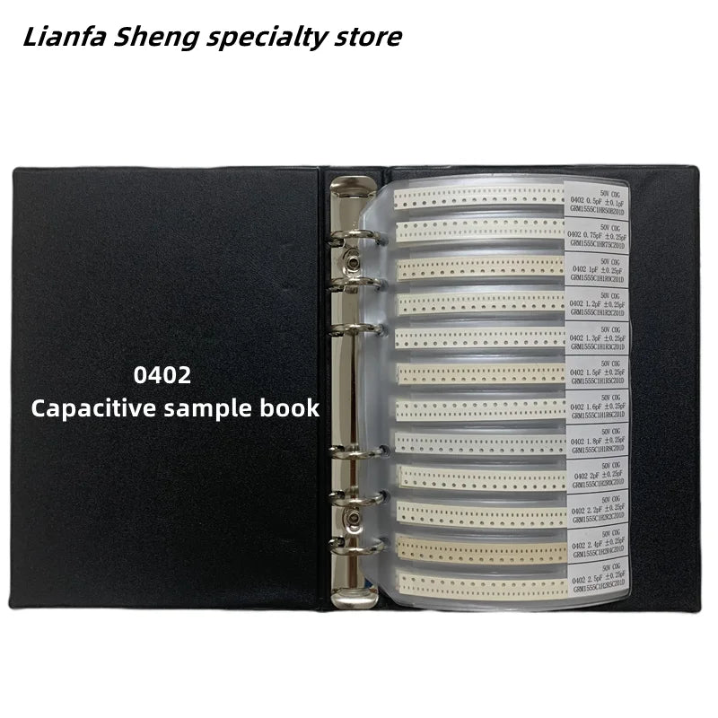 Libro Muestrario Capacitores SMD (01005-1206, 51/80/90/92 Valores x 25/50 Unidades) Chip Kit Surtido