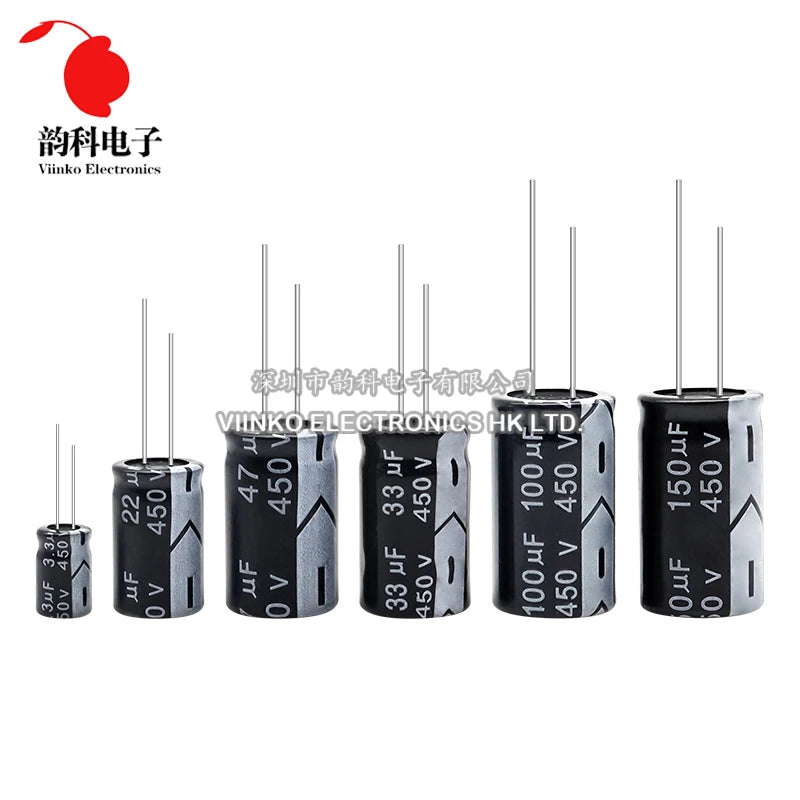 Capacitor Electrolítico Aluminio (0.47uF-1000uF, 10V-450V) - Unidad (Especificar Valor)