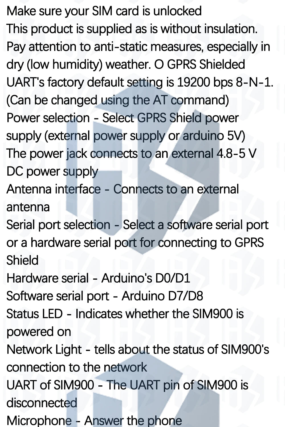 Kit Módulo GSM/GPRS SIM900 Quad-Band (850/900/1800/1900MHz) Placa Desarrollo Ultra Compacta con Antena SMA para Arduino
