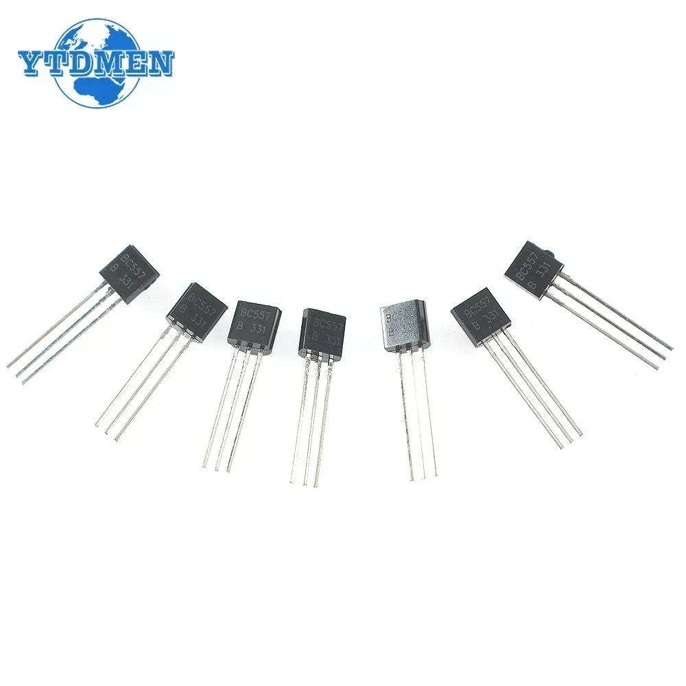 Kit Transistores NPN BC547B + PNP BC557B TO-92 (25 de c/u, Total 50 Piezas)