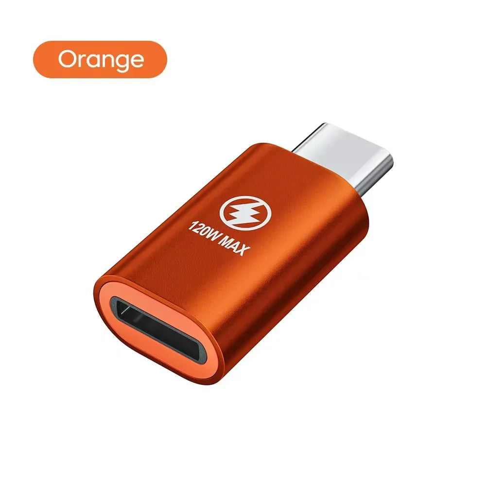Lote 1-3 Pcs Adaptador Convertidor Carga Rápida PD 120W Lightning Hembra a USB-C Macho para iPhone 15/14/13/iPad/Samsung