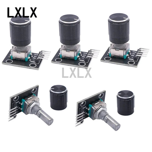 Módulo Encoder Rotatorio 360 Grados KY-040 con Botón (15x16.5mm) para Arduino (5 Unidades)
