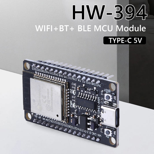 Placa Desarrollo ESP32 (30 Pines, ESP32-WROOM-32S/32D) Módulo Inalámbrico WiFi Bluetooth Doble Núcleo Bajo Consumo