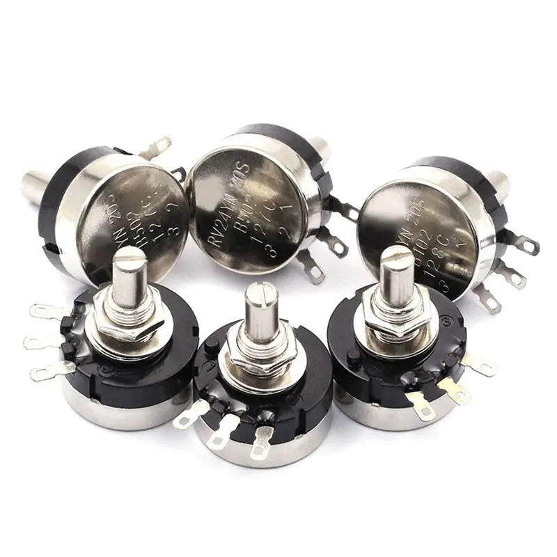 RV24YN20S 1K 2K 5K 10K 20K 50K 100K 200K 250K 500K 200Ω 500Ω 1M Ohm Single Turn Carbon Film Rotary Taper Potentiometer