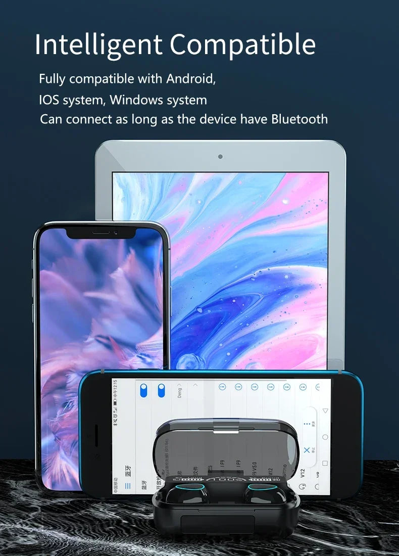 Auriculares Inalámbricos M10 TWS Bluetooth 5.0 con Caja Carga 3500mAh (Micrófono, Estéreo 9D, Deportivos, Impermeables)