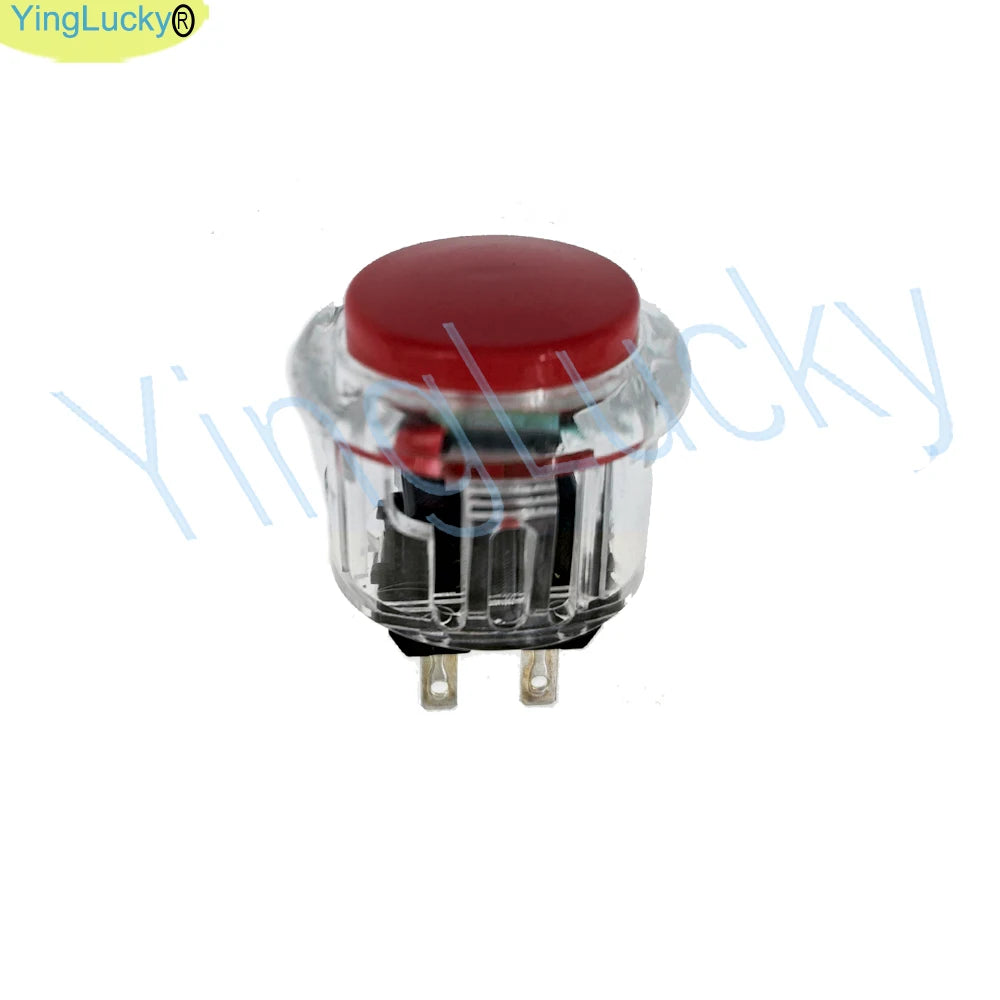 Botón Pulsador Arcade Transparente (30mm/24mm) Reemplazo para Máquina Arcade (1 Unidad)