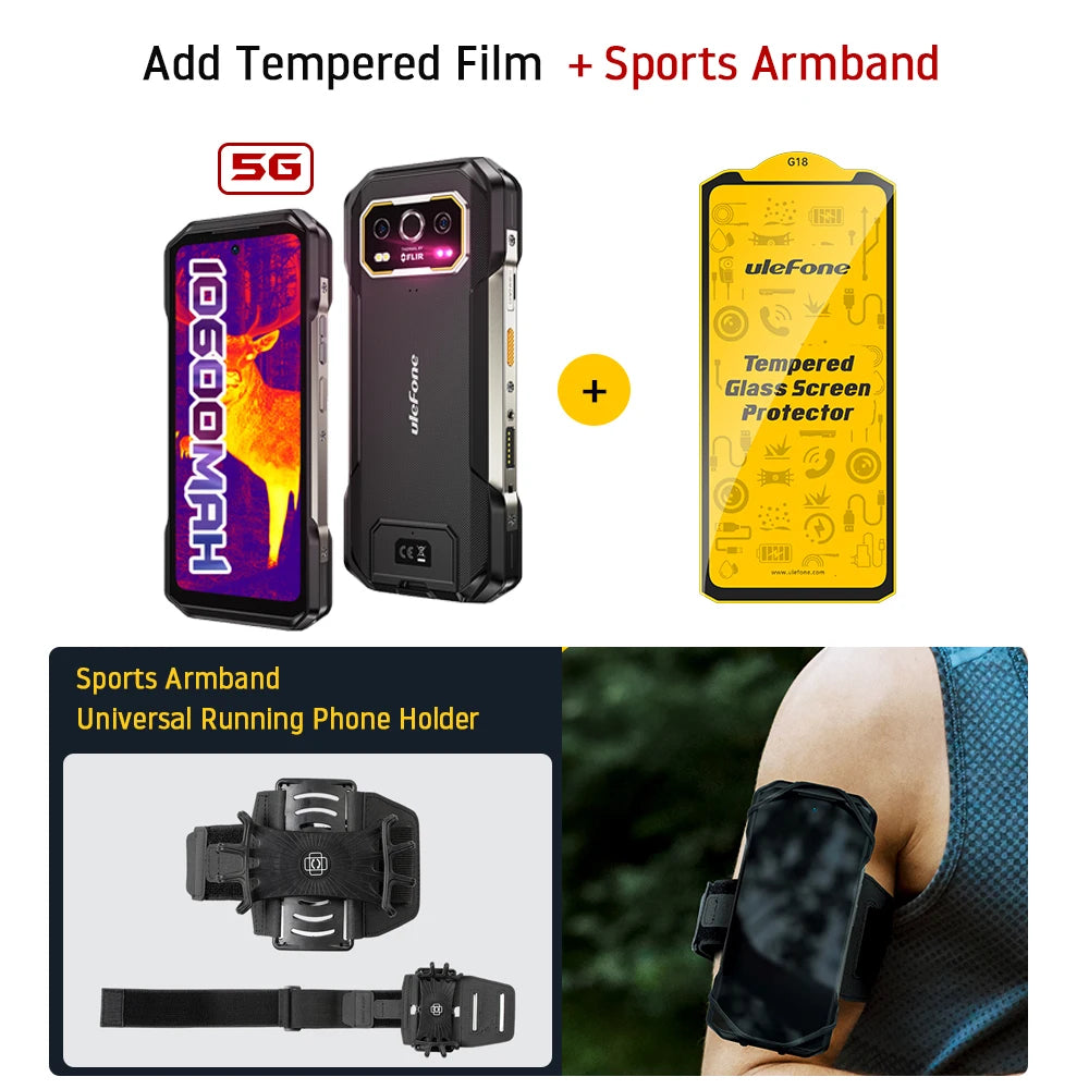 Celular Rugged Ulefone Armor 27T Pro 5G con Cámara Térmica FLIR® - 10600mAh, Android 14, 24GB/256GB, NFC