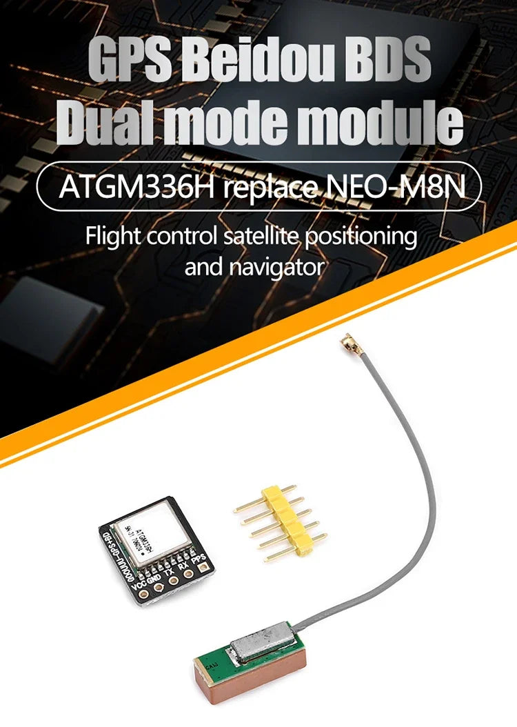 Módulo GPS/BDS ATGM336H (Modo Dual) para Control Vuelo/Navegación Satelital (Reemplazo NEO-M8N/6M, Arduino)