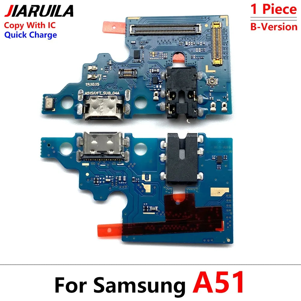 Placa Puerto Carga USB con Conector Dock y Flex para Samsung Galaxy A01/A11/A20/A21S/A31/A51