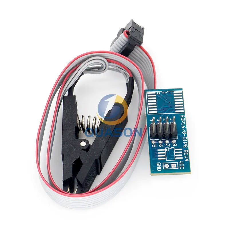 Kit Programador USB CH341 24/25 Series EEPROM Flash BIOS + Clip Test SOIC8/SOP8