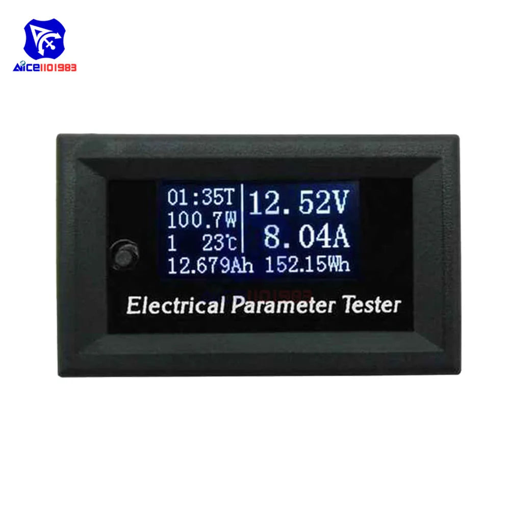 33V 3A 33V/100V 10A OLED 7 in 1 Multimeter Tester Voltage Current Watt Time Temperature Battery Capacity Meter Detector w/ Wire