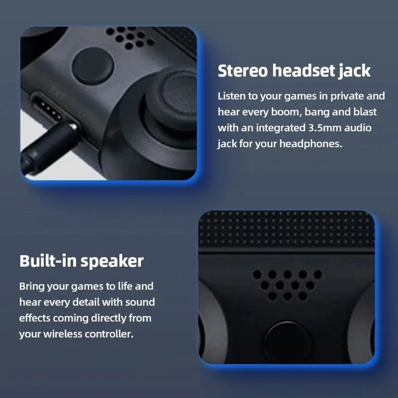 Mando Joystick Inalámbrico Bluetooth para PS4 Slim/Pro/PC/iOS/Android (Doble Vibración)