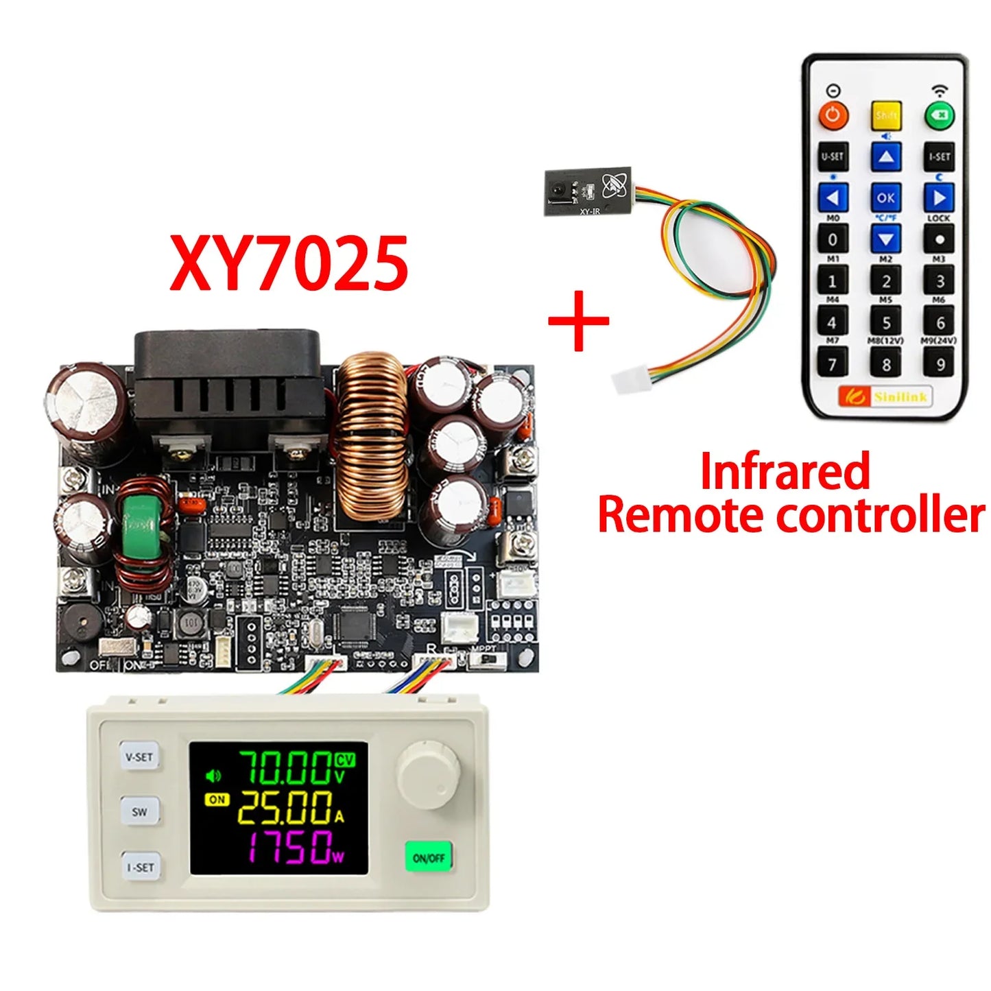 Módulo Fuente Alimentación CNC XY7025 Buck CC/CV 70V 25A 1750W Tensión/Corriente Constante Step-Down