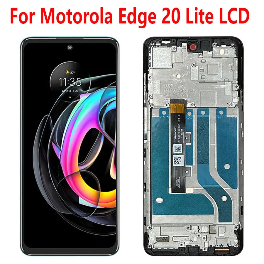 6.7“ OLED For Motorola Edge 20 Lite XT2139-1 LCD Display With Frame Touch Screen Digitizer Assembly For Moto Edge 20 Lite LCD