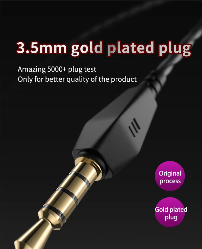 Auriculares con Cable QKZ AK6 (Driver Cobre HiFi, 3.5mm) Deportivos con Micrófono (Bajos Estéreo, In-Ear)