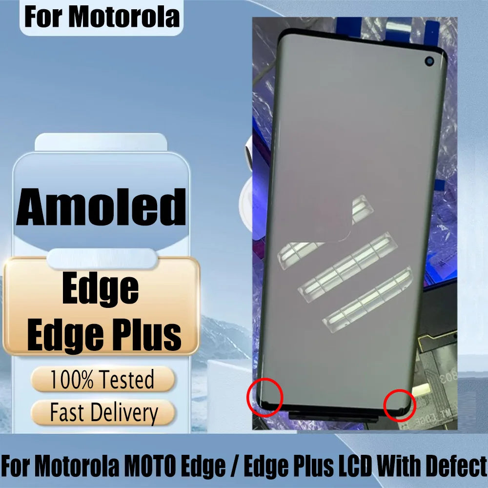 Amoled LCD For Motorola Moto Edge Plus LCD Display Touch Screen Digitizer For Moto Edge LCD Display XT2063-3 LCD With Dot