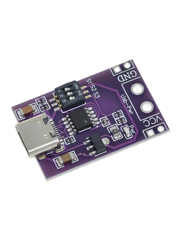 Módulo Trigger Detector Carga Rápida Type-C QC/AFC/PD2.0/PD3.0 a DC Spoof USB-PD para Notebook