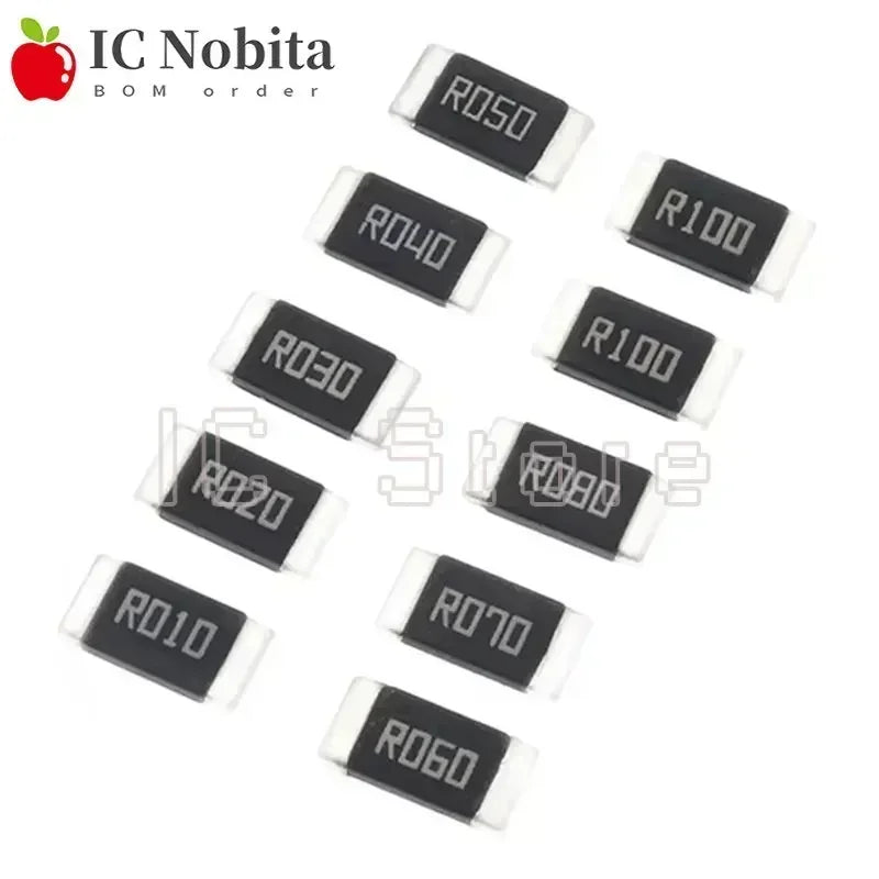 Resistencia SMD Aleación 2512 (2W, 1%, R001-R150) (10 Unidades)