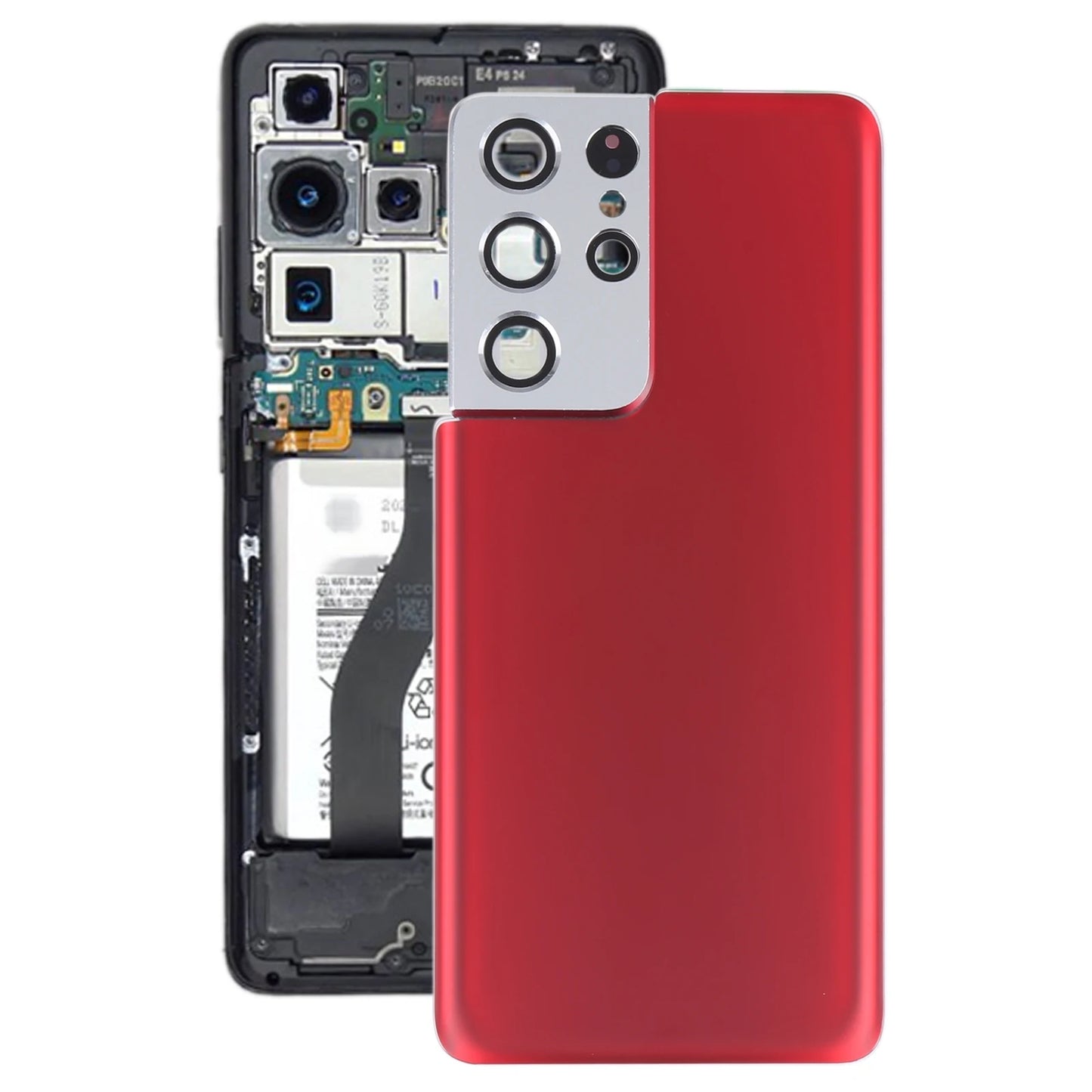 Tapa Trasera Batería con Cubierta Lente Cámara para Samsung Galaxy S21 Ultra 5G (Repuesto Reparación Teléfono)