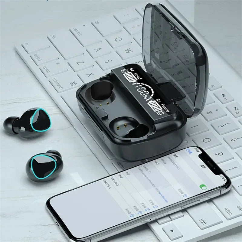 Auriculares Inalámbricos M10 TWS Bluetooth 5.0 con Caja Carga 3500mAh (Micrófono, Estéreo 9D, Deportivos, Impermeables)