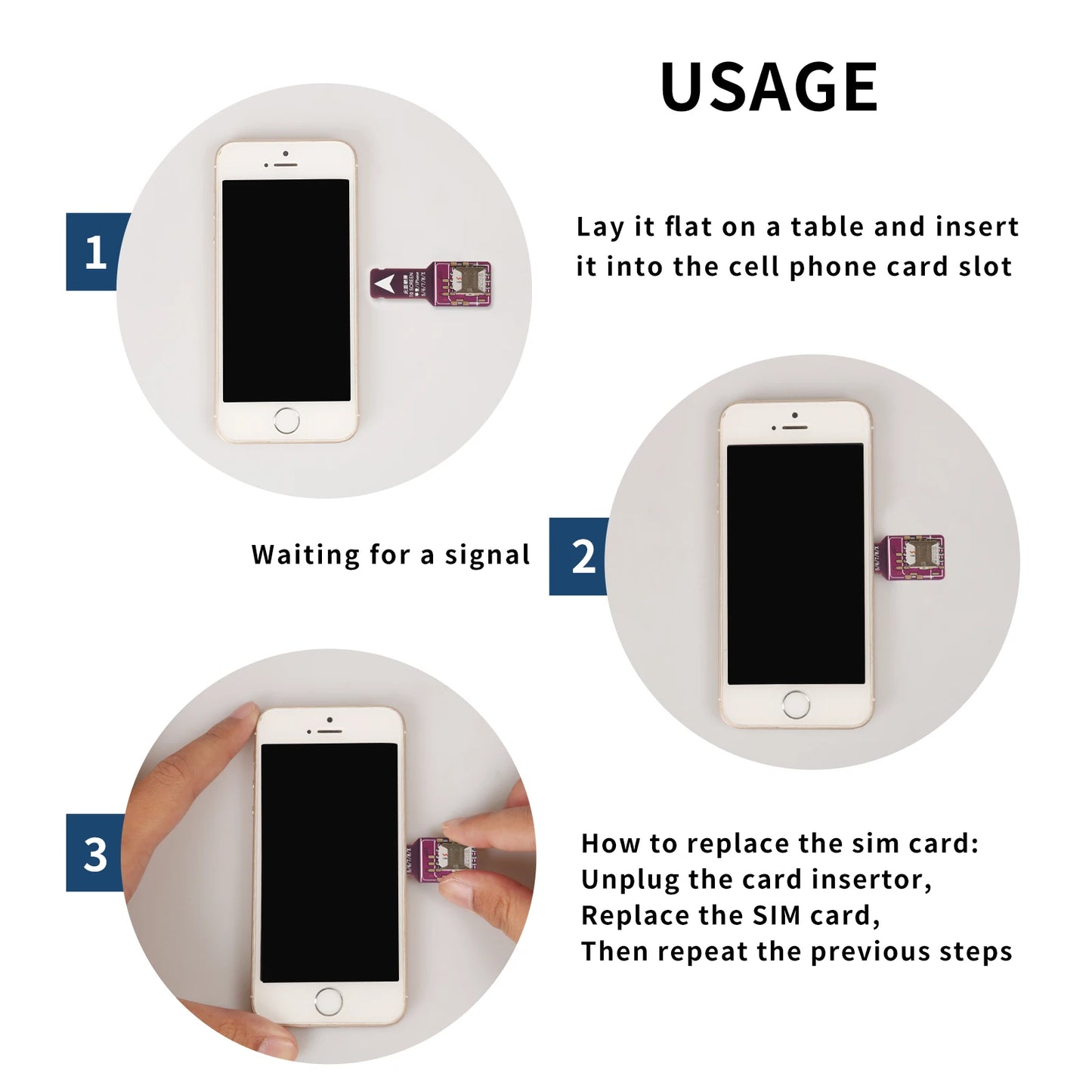 Tarjeta Universal Test Señal IP para iPhone/Android (Samsung/Xiaomi/Huawei) - Herramienta Prueba SIM