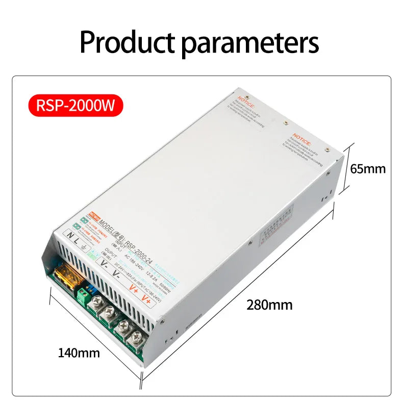 Fuente Alimentación Switching PFC MZMW 2000W Voltaje/Corriente Ajustable 0-24V a 220V CC/CV AC 100-240V a DC