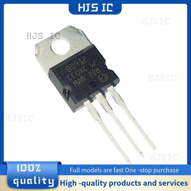Lote 10 Pcs (5 Pares) Transistor Darlington Par BD911 (NPN) / BD912 (PNP) TO-220 100V 15A