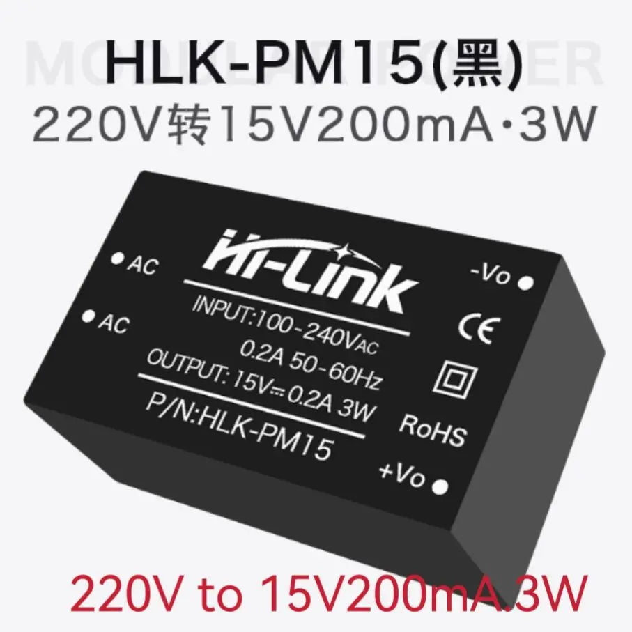 Lote 5 Pcs Módulo Fuente Alimentación Aislada HLK-PM01 AC-DC 220V a 5V/3.3V/12V/24V/9V