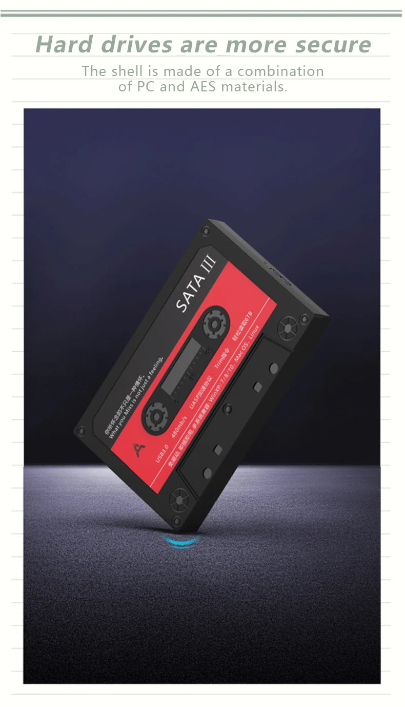 Carcasa Externa UTHAI T46 USB 3.0 SATA (5Gbps, UASP) para Disco Duro HDD/SSD 2.5" Cinta para PC/Notebook