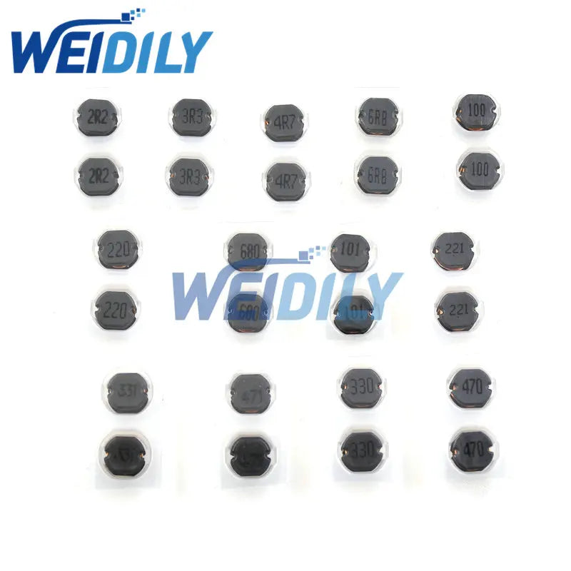 Kit Surtido Inductores Potencia SMD (CD32/CD43/CD54/CD75) - Varios Valores (2.2uH-470uH) - 26/39/50/65 Piezas