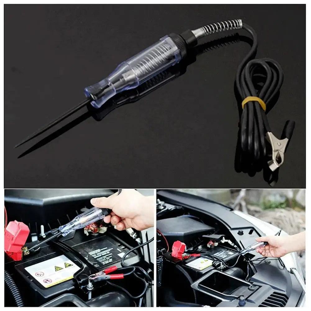 Tester Circuito Voltaje Automotriz (6V/12V/24V) - Pluma Prueba Digital DC Larga con Luz y Display