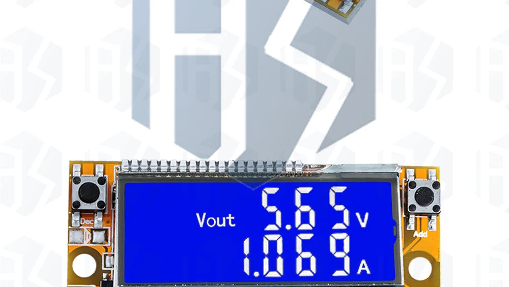 Módulo Convertidor Buck DC 5-23V a 0-16.5V 3A Max Step-Down Regulador Voltaje Ajustable LCD Dual Display